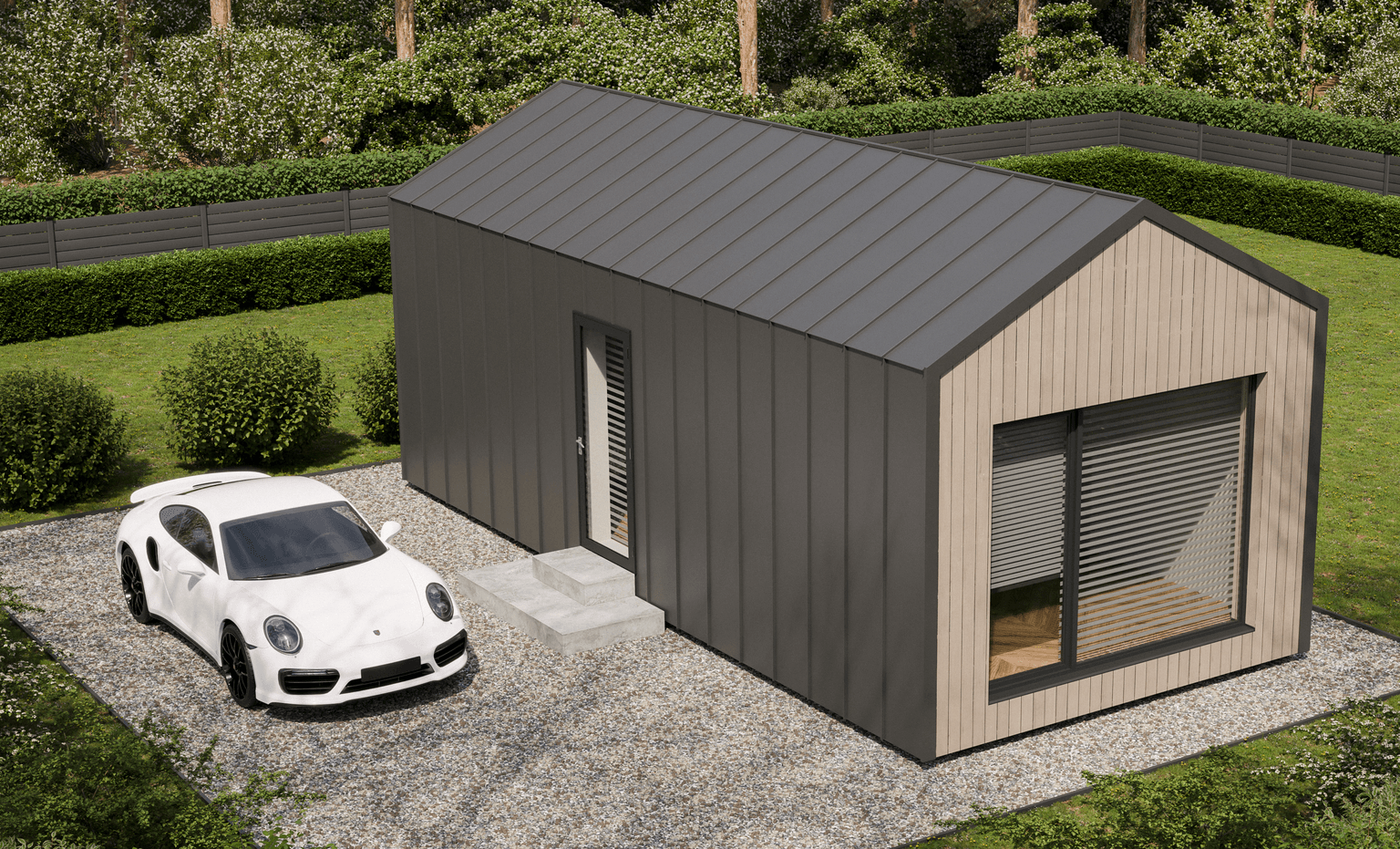 Prabangus modulinis namas